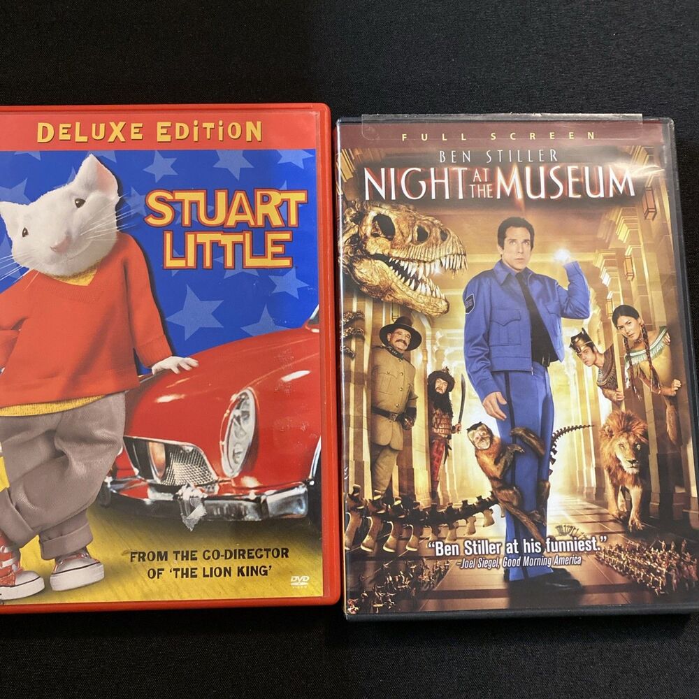 Family Movie Night Bundle: Night At Museum, Stuart Little DVDs